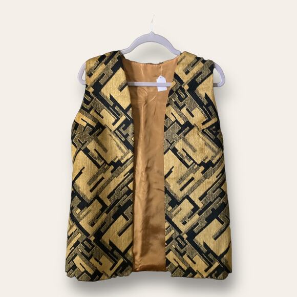 Vtg 70s Fench Terry Unisex Vest Large - Picture 1 of 6